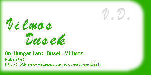 vilmos dusek business card